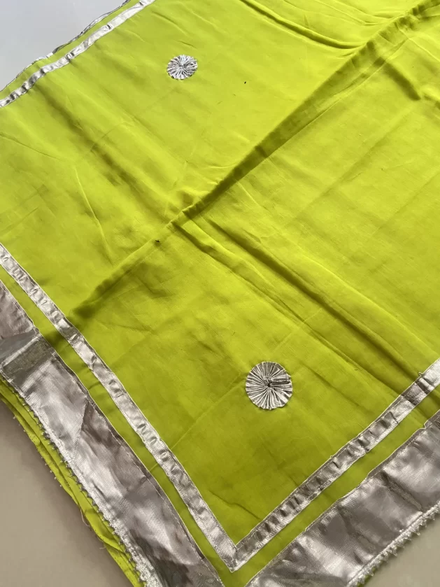 Cotton Kachhi Gota Patti With Kinari Work - Image 2