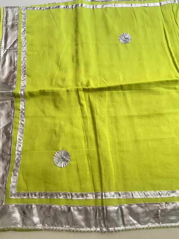 Cotton Kachhi Gota Patti With Kinari Work - Image 3