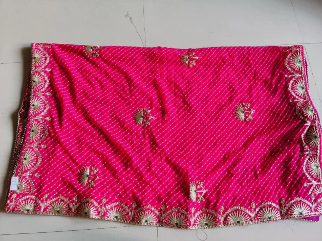 Bandhej lehenga Blouse With Dupatta Mothara - Image 3