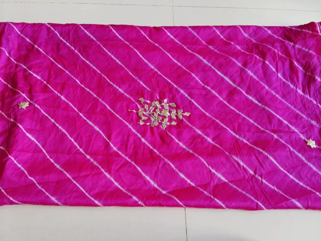 Pink Mothara Lehenga Blouse With Dupatta - Image 2