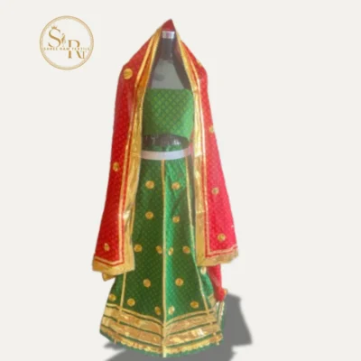 Green Lehenga And Blouse With Dupatta