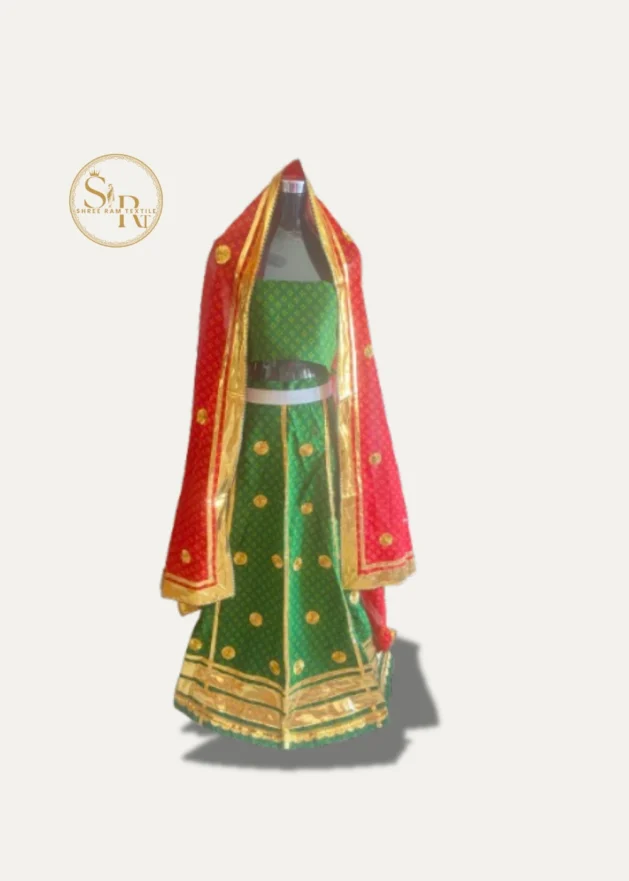 Green Lehenga And Blouse With Dupatta